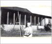 Annie Hood Turner Painting, in Front of her House
