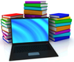 Image of laptop and books