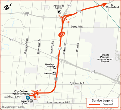 Route 88 Wonderland Map