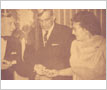 Chief Fred King, his wife and Mayor Robert Speck, Cooksville