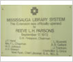 Mississauga Central Library, Plaque, 1972, Cooksville