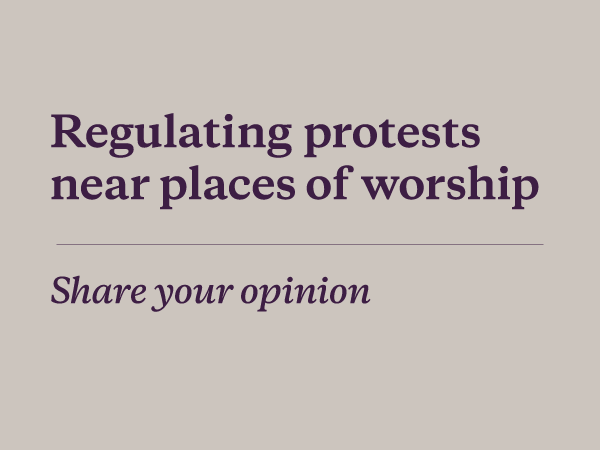 Protests near places of worship