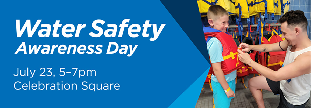 A child wearing a life jacket