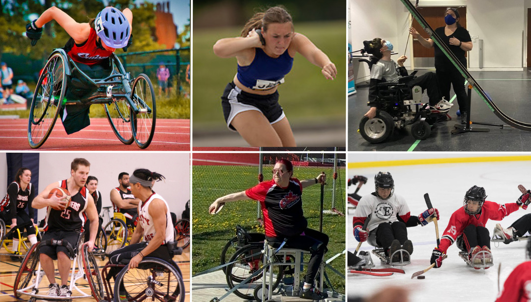 A photo collage of various sports