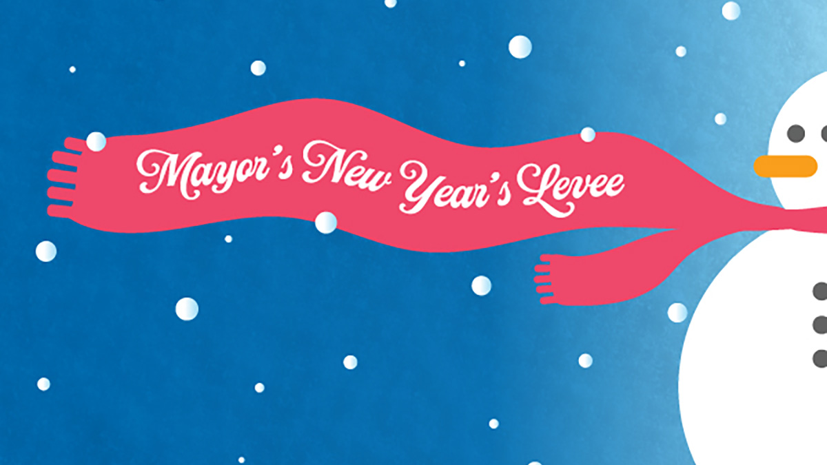 An illustration of snowman with a red scarf