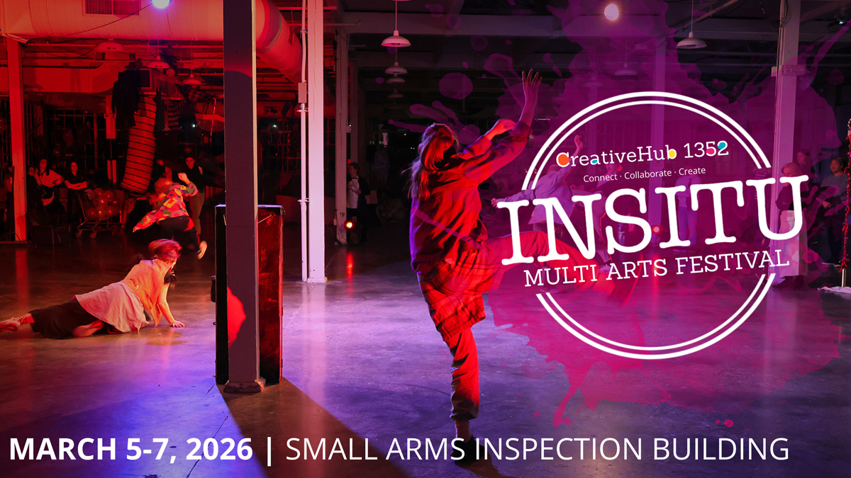 A dancer under purple light at InSitu Multi-Arts Festival