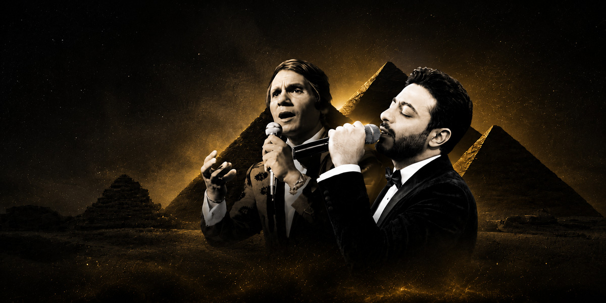 Two artists singing