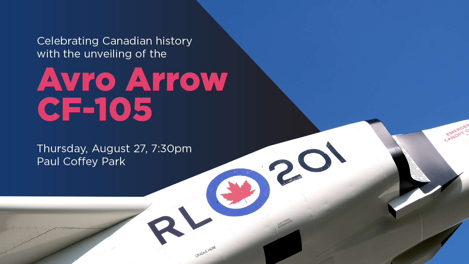 Avro Arrow Replica with Malton sign