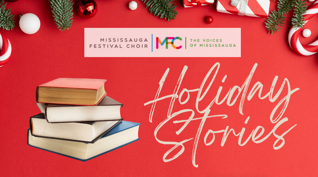 Promotional poster for the Holiday Stories event.