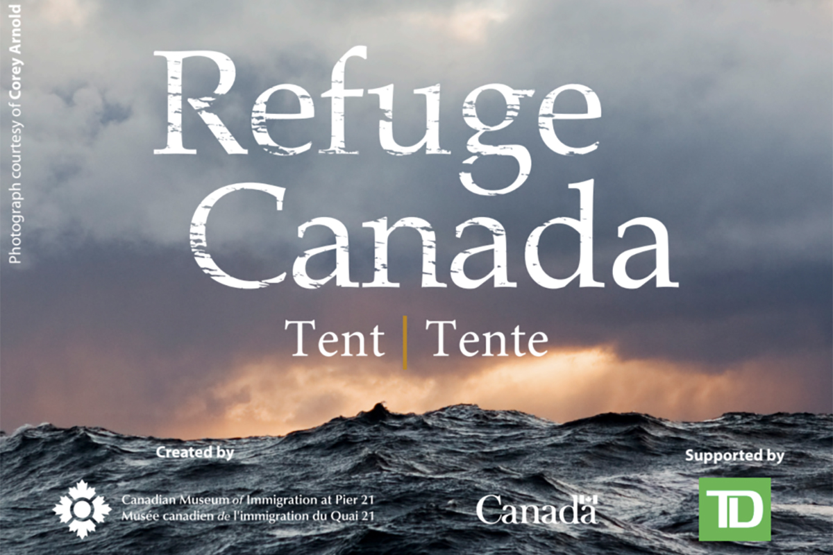 Event graphic for the Refuge Canada Tent exhibit.