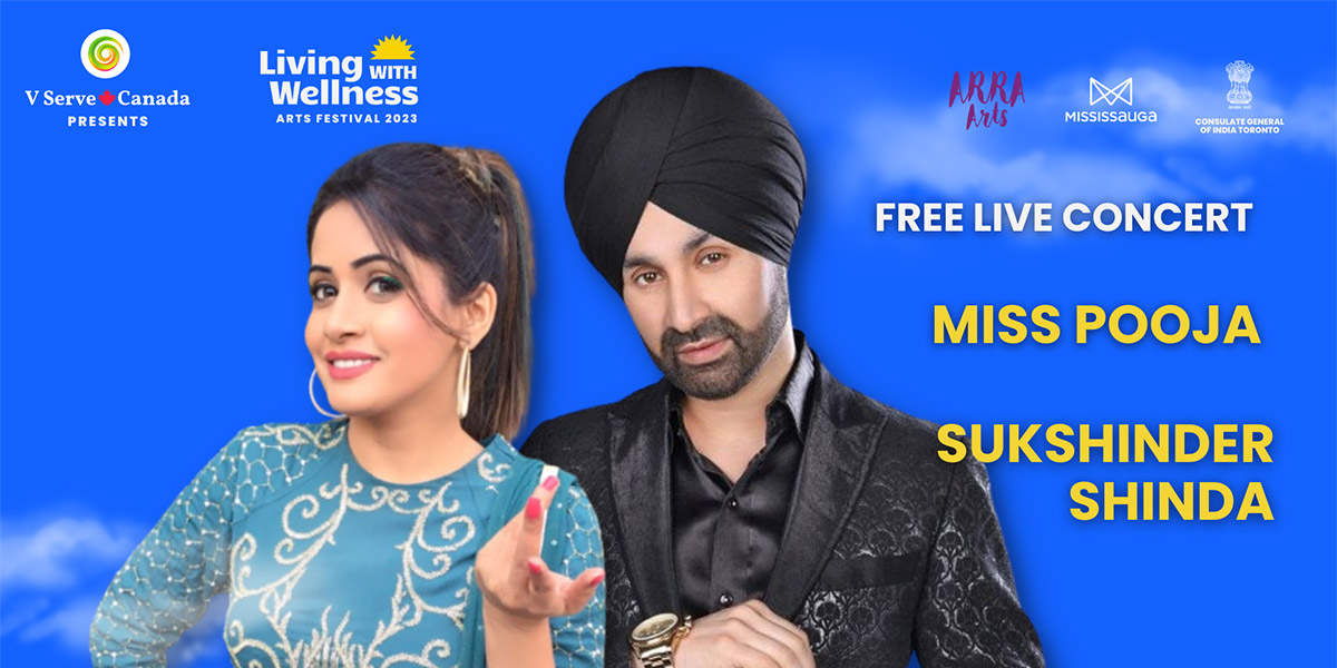 Event poster for Living with Wellness Arts Festival