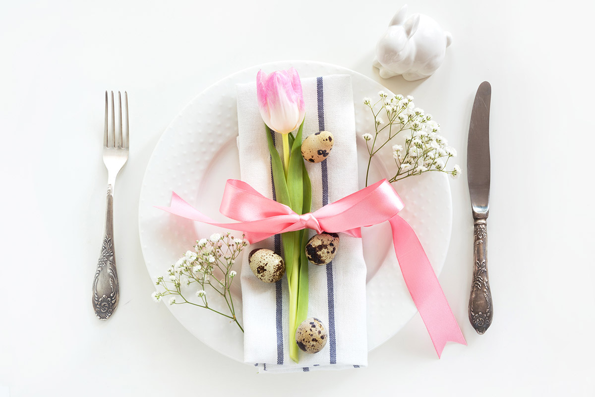 An Easter place setting