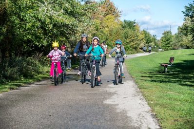 Children cycling