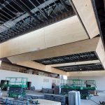 Gym ceiling under construction