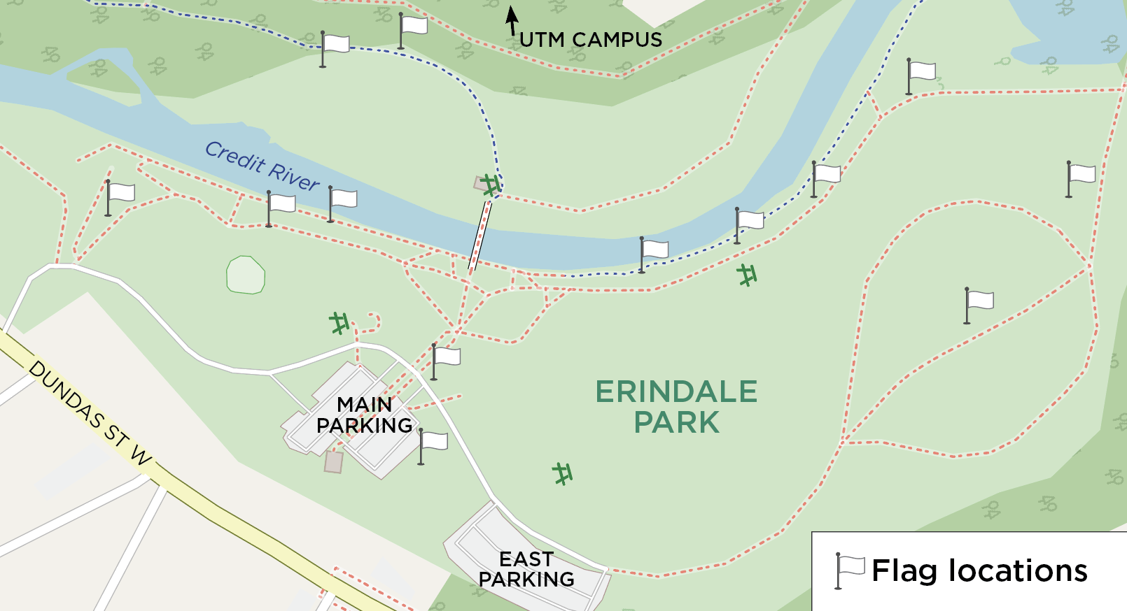 Map of art locations in Erindale Park