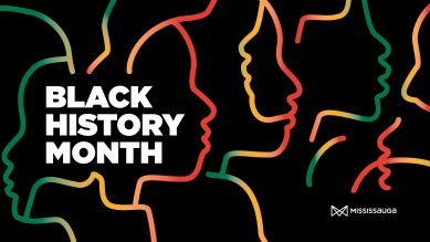 Designed creative with faces and a title saying "Black History Month"