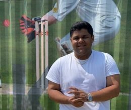 Mississauga Panthers star Azam Khan smiles in a photo at Danville Park in Mississauga