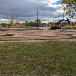 Construction site at the Carmen Corbasson Community Centre.