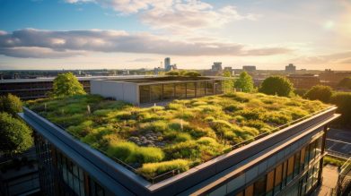 Picture of a green roof on a sustainable building