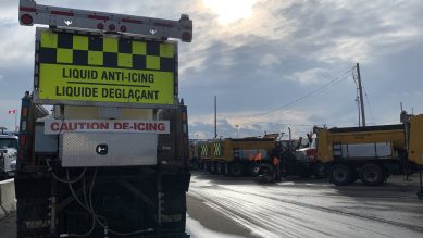 Brine Truck in Mississauga yard.