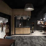 A rendering of the bar at the Paramount Fine Foods Centre's Bud Light lounge.