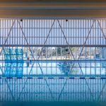 View out the window from the Burnhamthorpe Community Centre pool