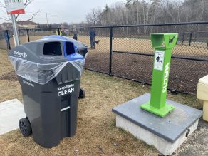 Dog waste, waste and recycling containers