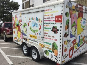 Food truck selling popiscles