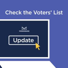 A photo showing a person checking the voters list update on a computer screen.
