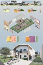 Illustration of a fourplex courtesy of Sheridan College Architecture Technology Program