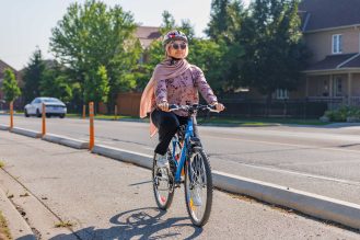 Person riding a bike