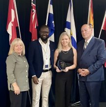 IDEA Mississauga accepting an award from the Economic Developers Association of Canada.