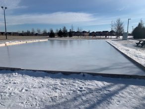 Picture of a natural ice rink at O'Connor Park, Mississauga.