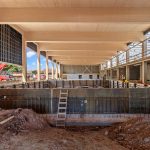 Ongoing construction progress at the South Common Community Centre