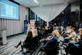 Crowd listening to speaker