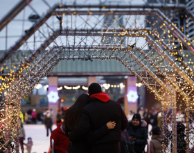 Couple standing arm and arm