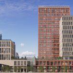 Artist rendering showing vision of new buildings in downtown Mississauga