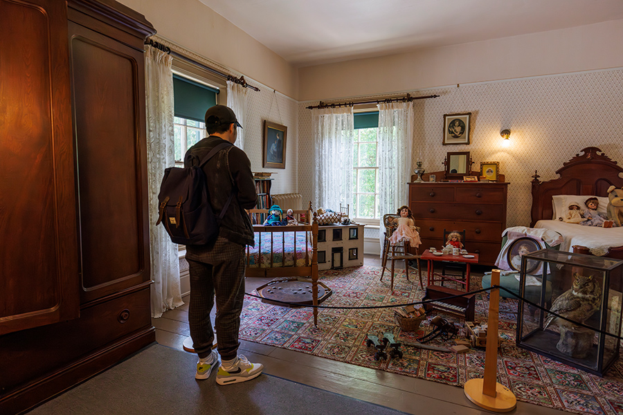 A visitor at Bradley Museum in Mississauga