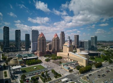 Aerial view of City Hall