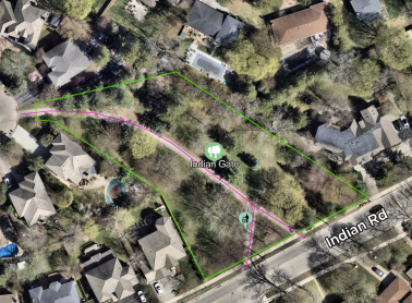 Aerial view of Indian Gate Park, to be renamed Constable Marc Pinizzotto Park