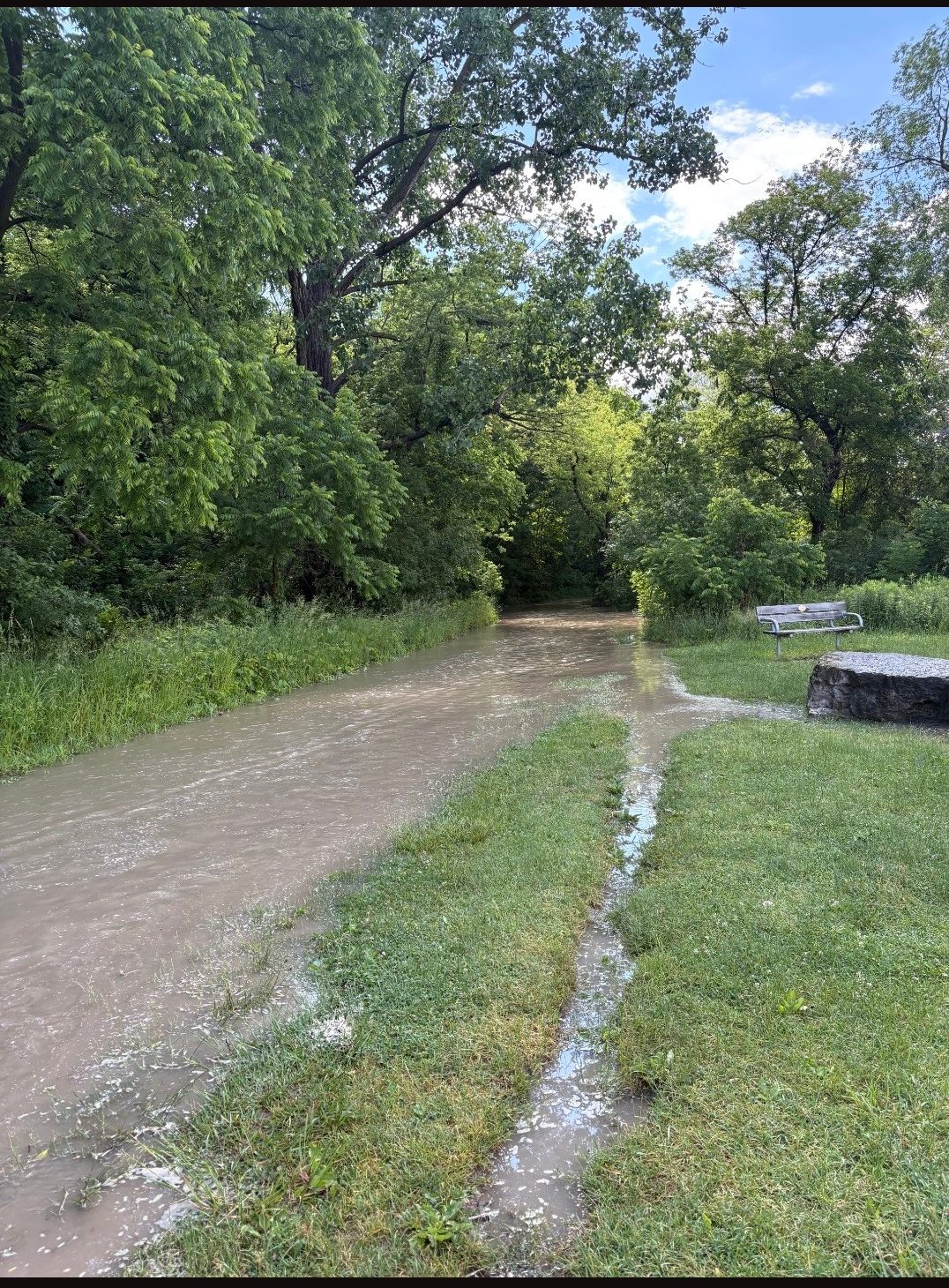 Picture of Culham Trail flooding.