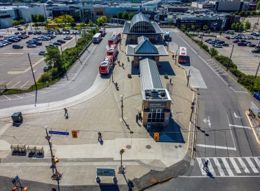 Aerial view of City Centre Transit Terminal facility
