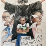 Artwork honouring Black students who challenged racist education policies.