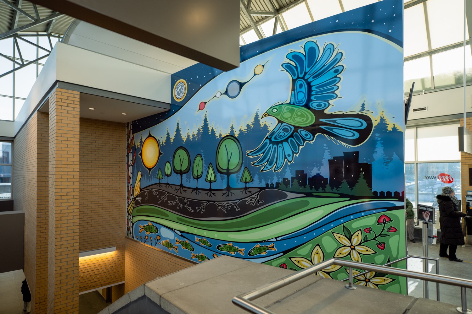 mural in transit terminal