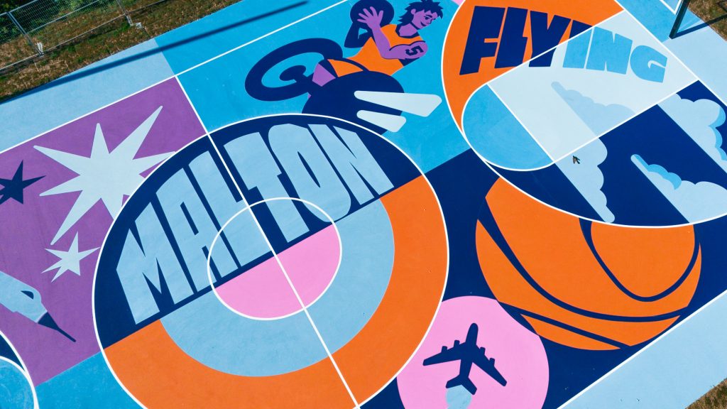 mural on court surface