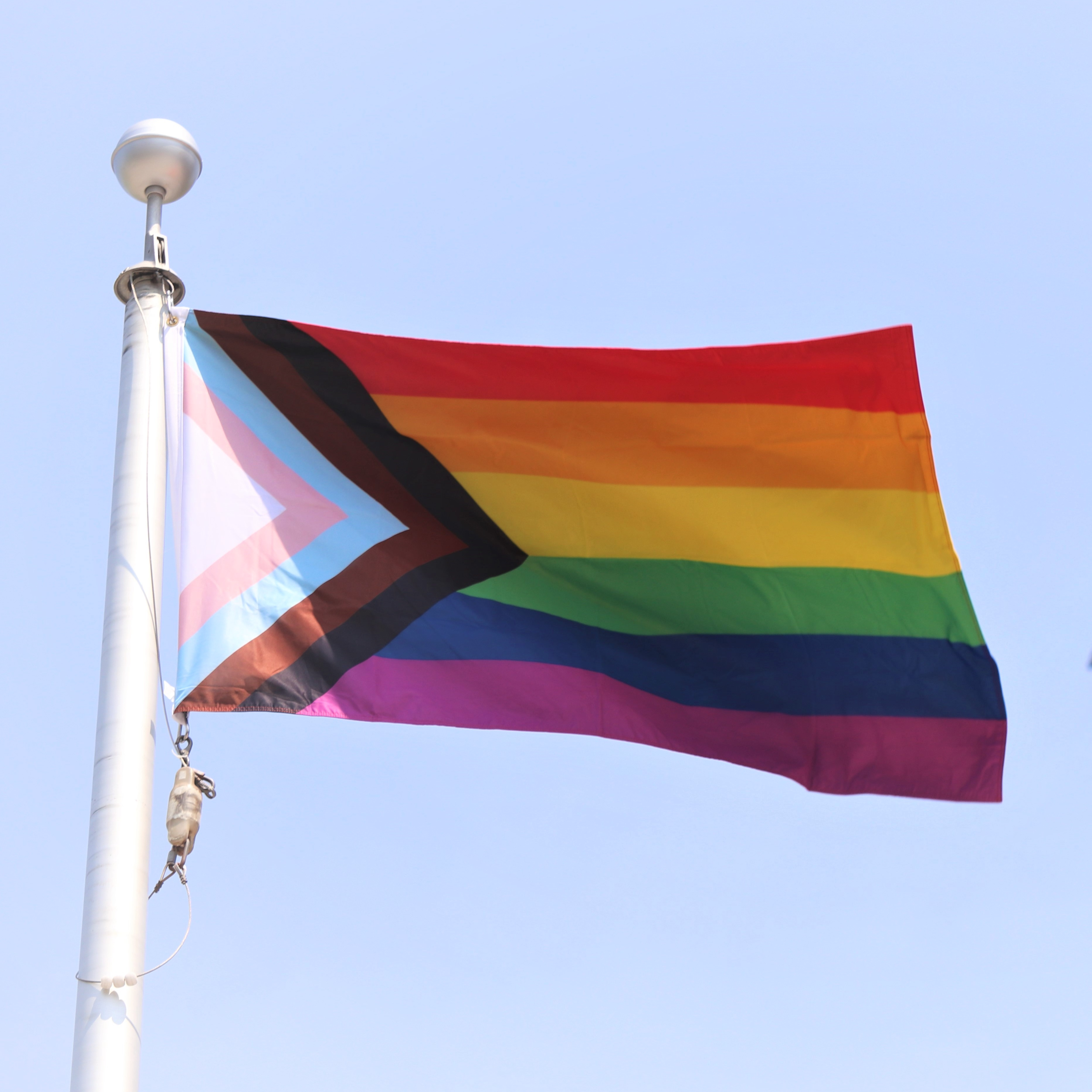Progress Pride flag raising event 