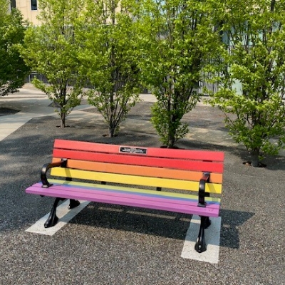 Pride park benches