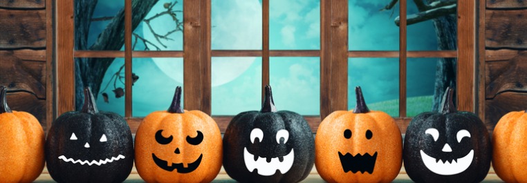 halloween background with glitter pumpkin characters decor picture