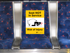 Seat not in service sign