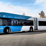 A 60 foot articulated hybrid-electric bus